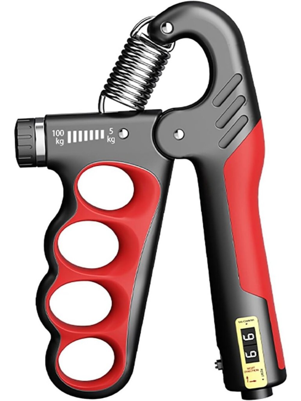 11-220 lbs Red Hand Grip Strength Trainer Adjustable Resistance Counter